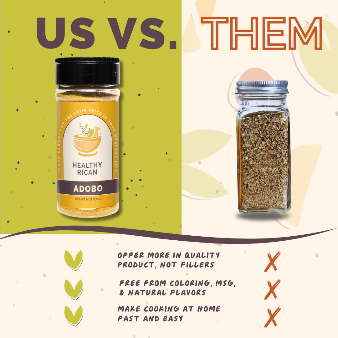 Healthy Rican seasoning blend used as a dry rub for proteins