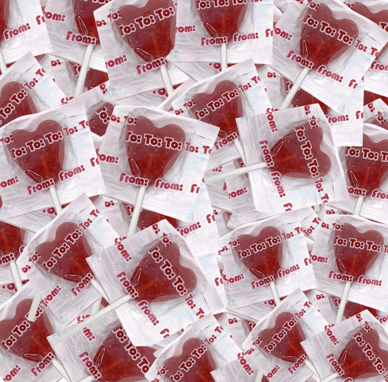 Heart-shaped cherry lollipop, individually wrapped, ideal for Valentine gifting and sharing.