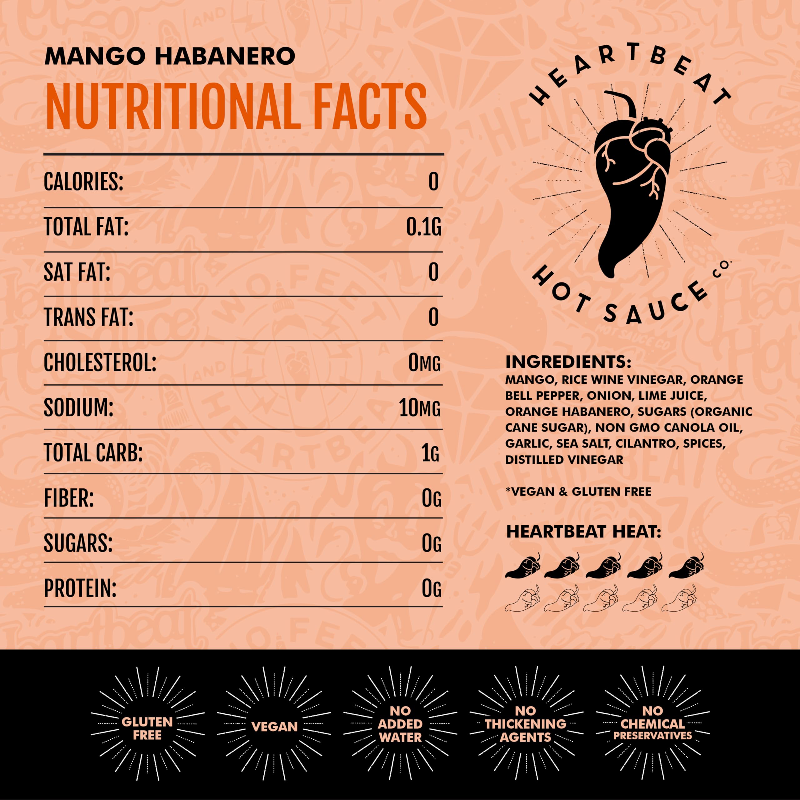 Heartbeat Mango Habanero sauce on dining plate for weeknight flavor.