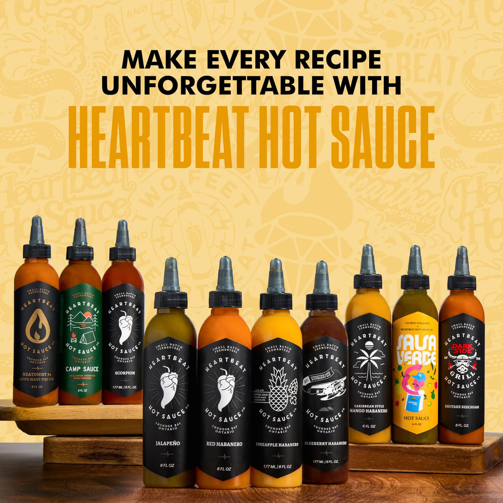 Heartbeat Hot Sauce Co. Pineapple Habanero on tacos or eggs adds fruity heat and balance.