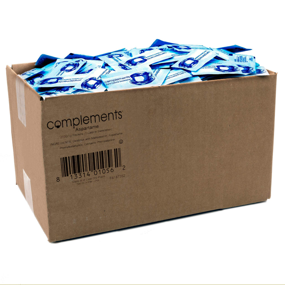 Heartland Complements blue packets packaging for bulk purchasing convenience.