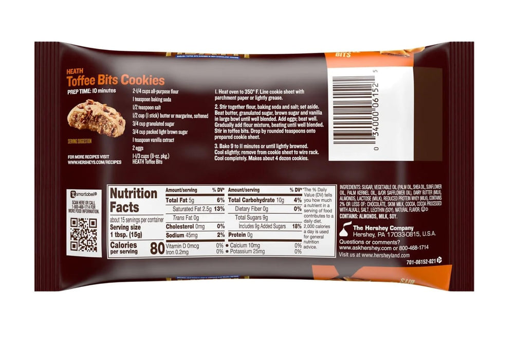 Heath Bit O Brickle Baking Chips deliver nutty, caramelized notes for ice cream toppings.