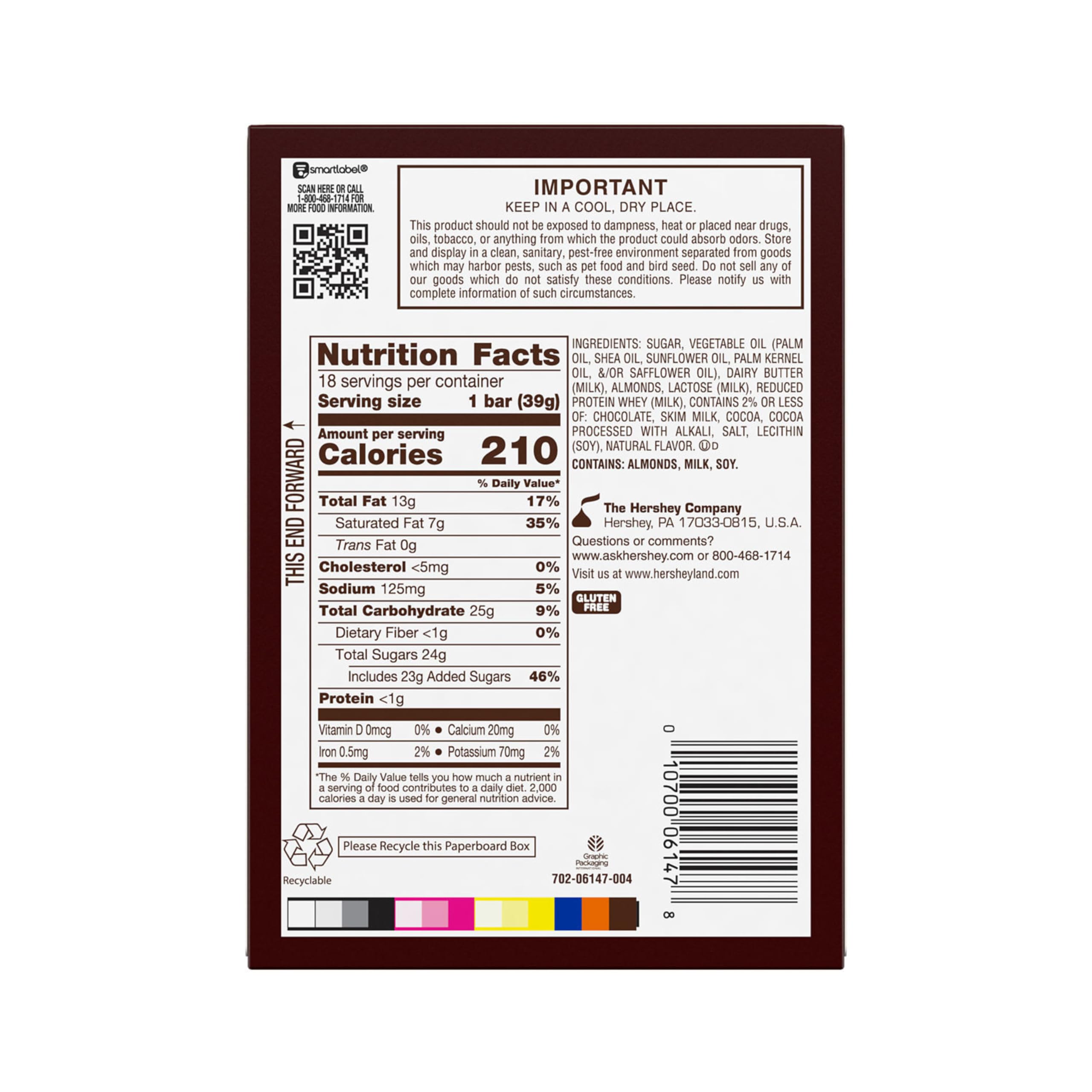 HEATH English toffee bar close-up with glossy chocolate coating