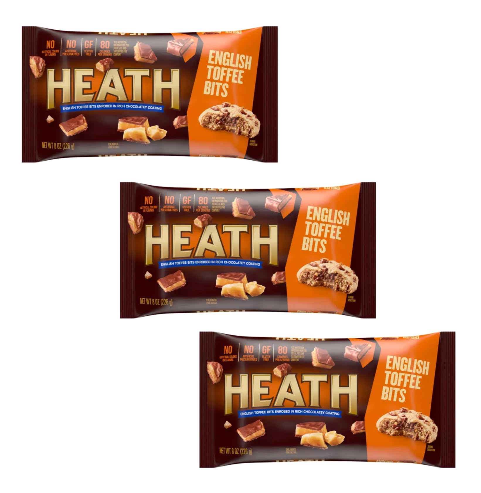 Heath English Toffee Bits 3-pack for easy sharing and stocking.