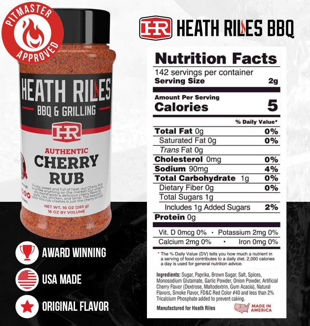 Heath Riles Cherry Seasoning ribs closeup to boost smoky barbecue flavor