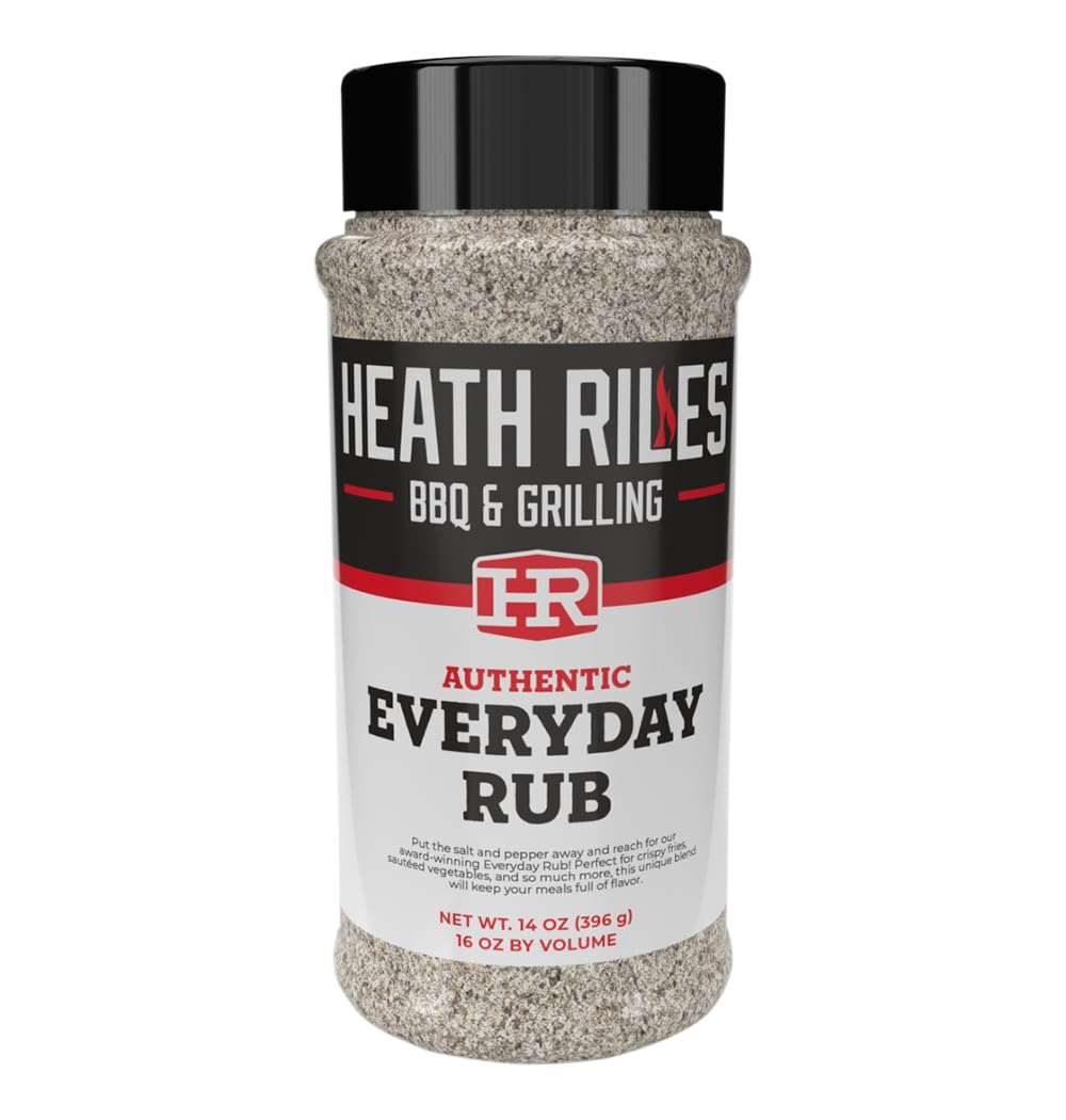 Heath Riles BBQ Rub everyday base layer enhances any dish with bold, reliable flavor.