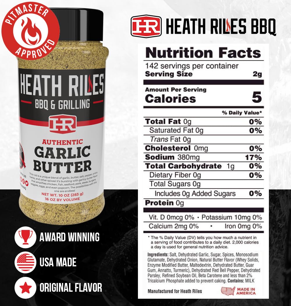 Heath Riles BBQ Garlic Butter Seasoning on chicken for juicy, flavorful results