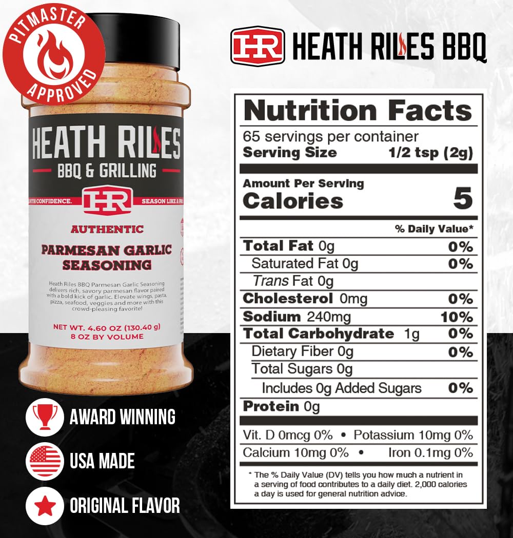 Heath Riles Parmesan Garlic spice shaker adds quick flavor to grilled chicken