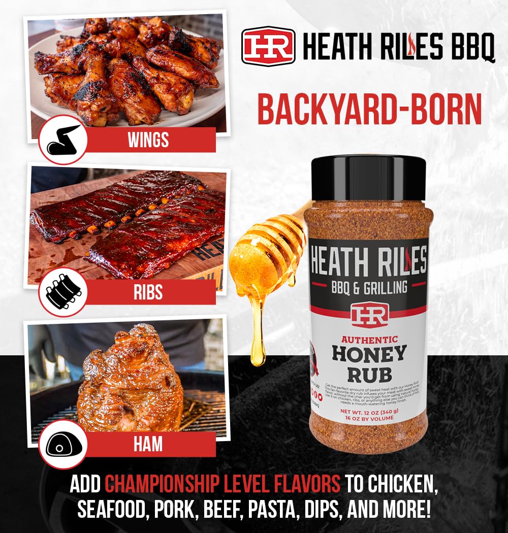 Heath Riles Honey Rub on grilled chicken delivers savory sweetness
