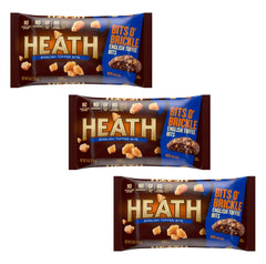 Hea th English Toffee Bits Baking Chips pack 3, ideal for cookies and desserts.