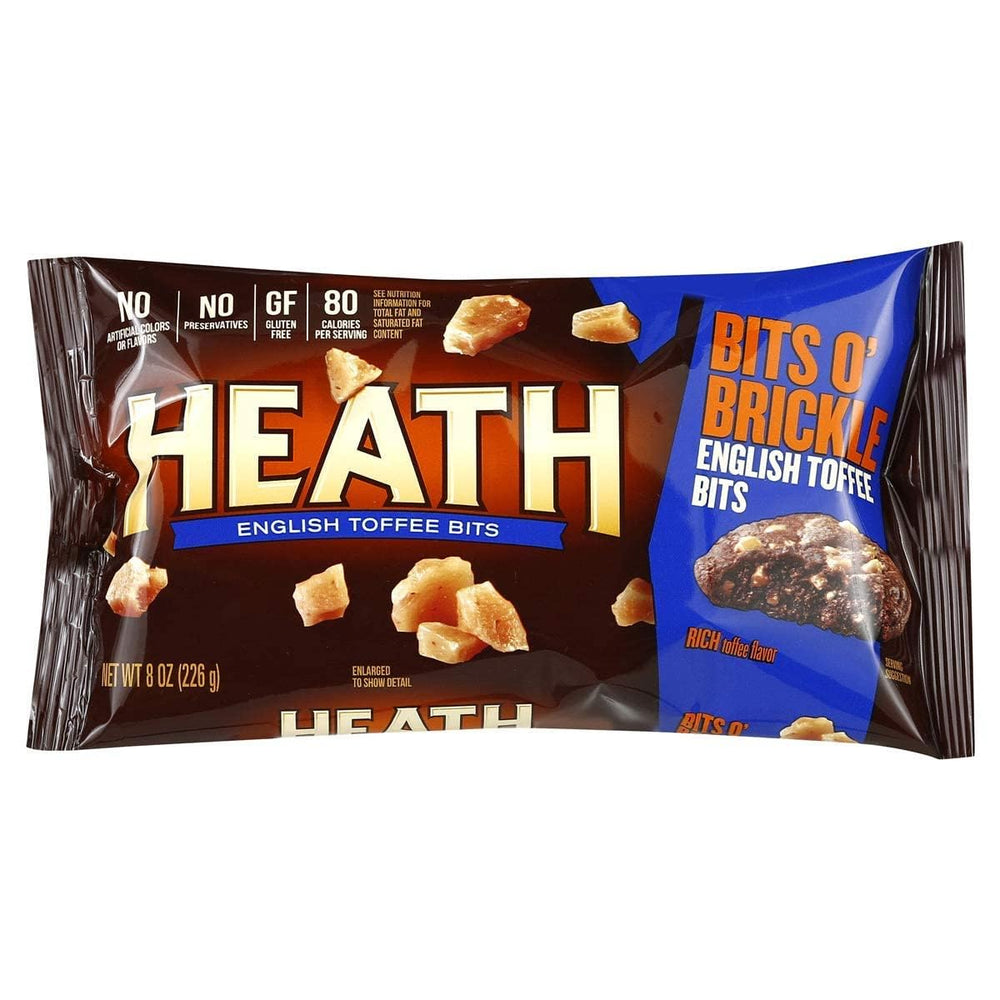 Heath English Toffee Bits incorporated into baking for extra crunch in cookies.