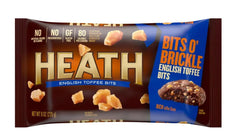 Heath English Toffee Bits sprinkled on cookies boosts flavor and texture.