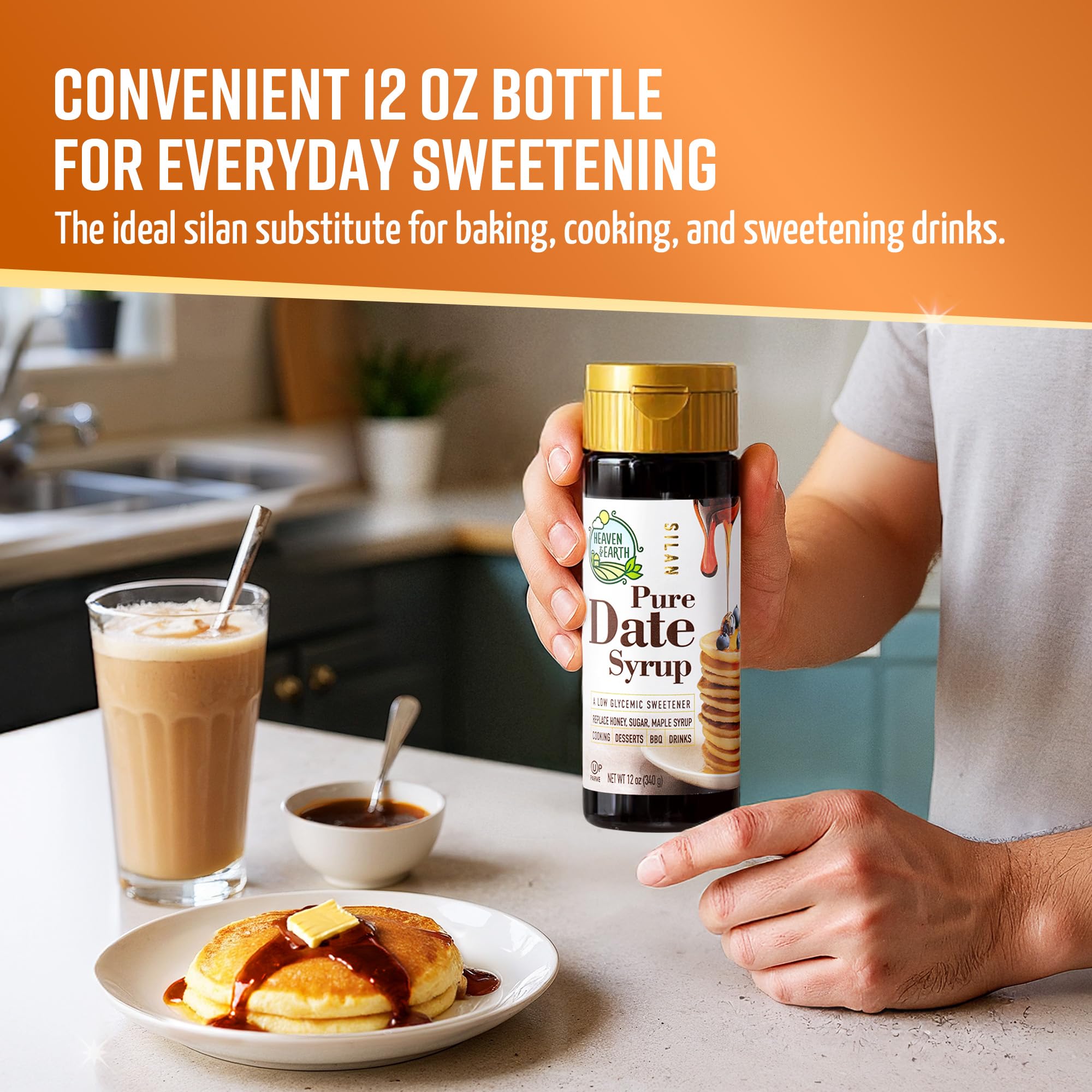 Heaven & Earth Date Syrup in pantry with kosher certification