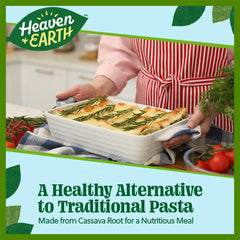 HEAVEN & EARTH lasagna pasta with marinara ready to serve.