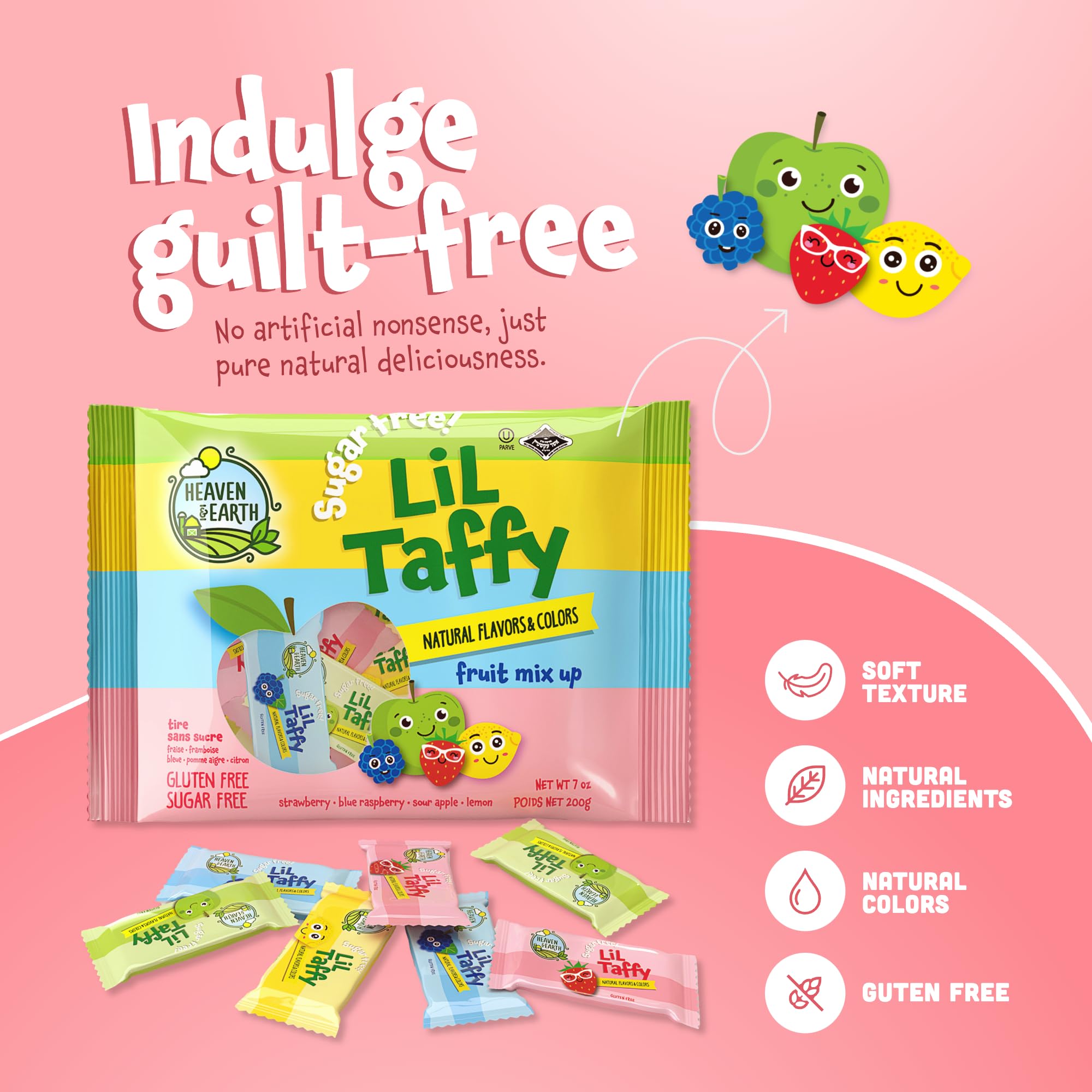Heaven and Earth Lil Taffy Fruit Mix goody bag filler for parties and pinatas.