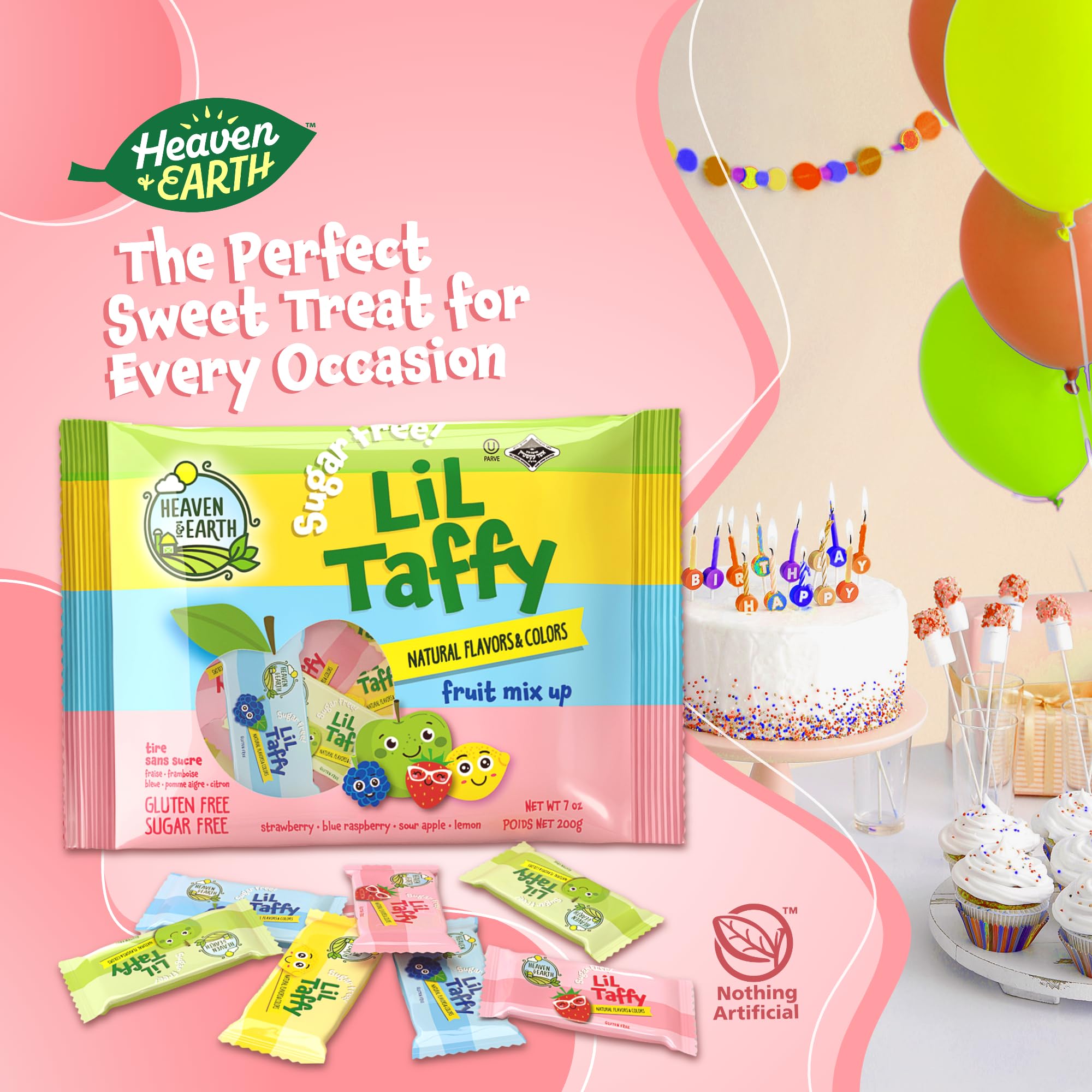 Heaven and Earth Lil Taffy wrapped candy individually packed for fresh sharing moments.