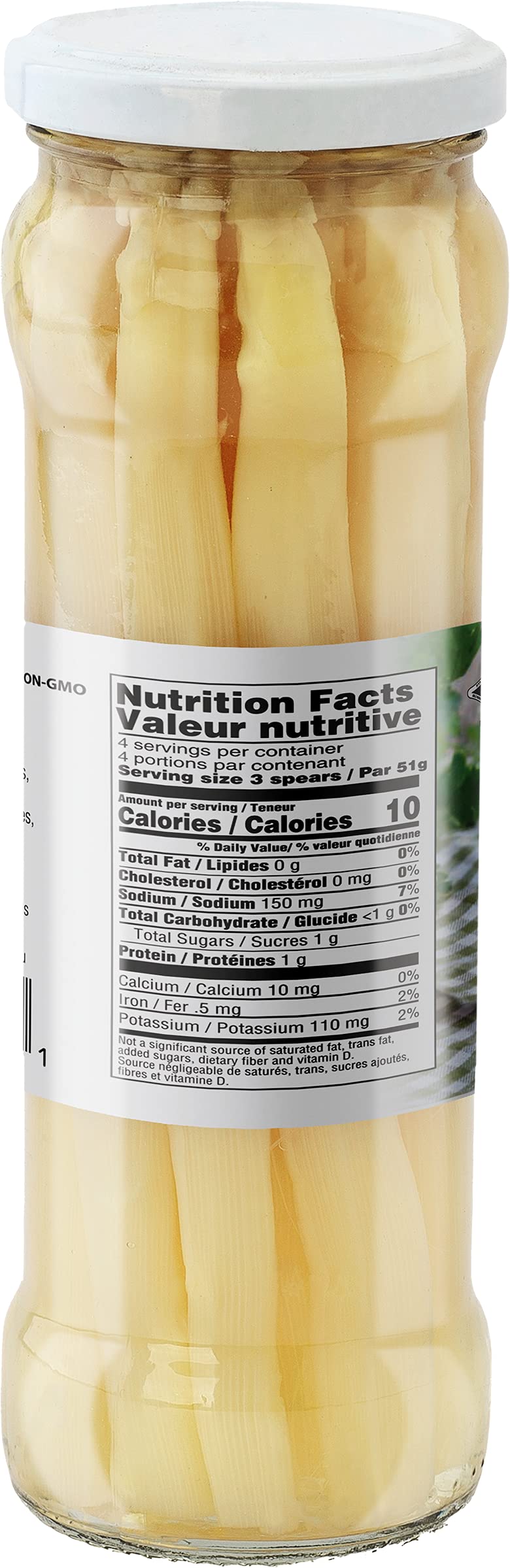 Heaven & Earth white asparagus spears on a salad plate, versatile addition to meals.