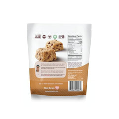 Heavenly Hunks almond butter chocolate chips close-up highlighting creamy texture.