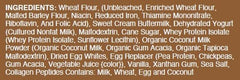 Graphic highlighting 11g protein per serving for Heavenly Waffles