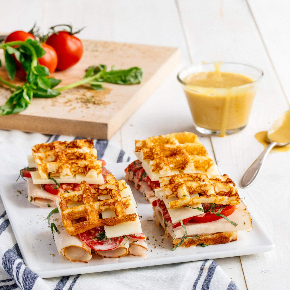 Family-friendly Heavenly Waffles served at the morning table