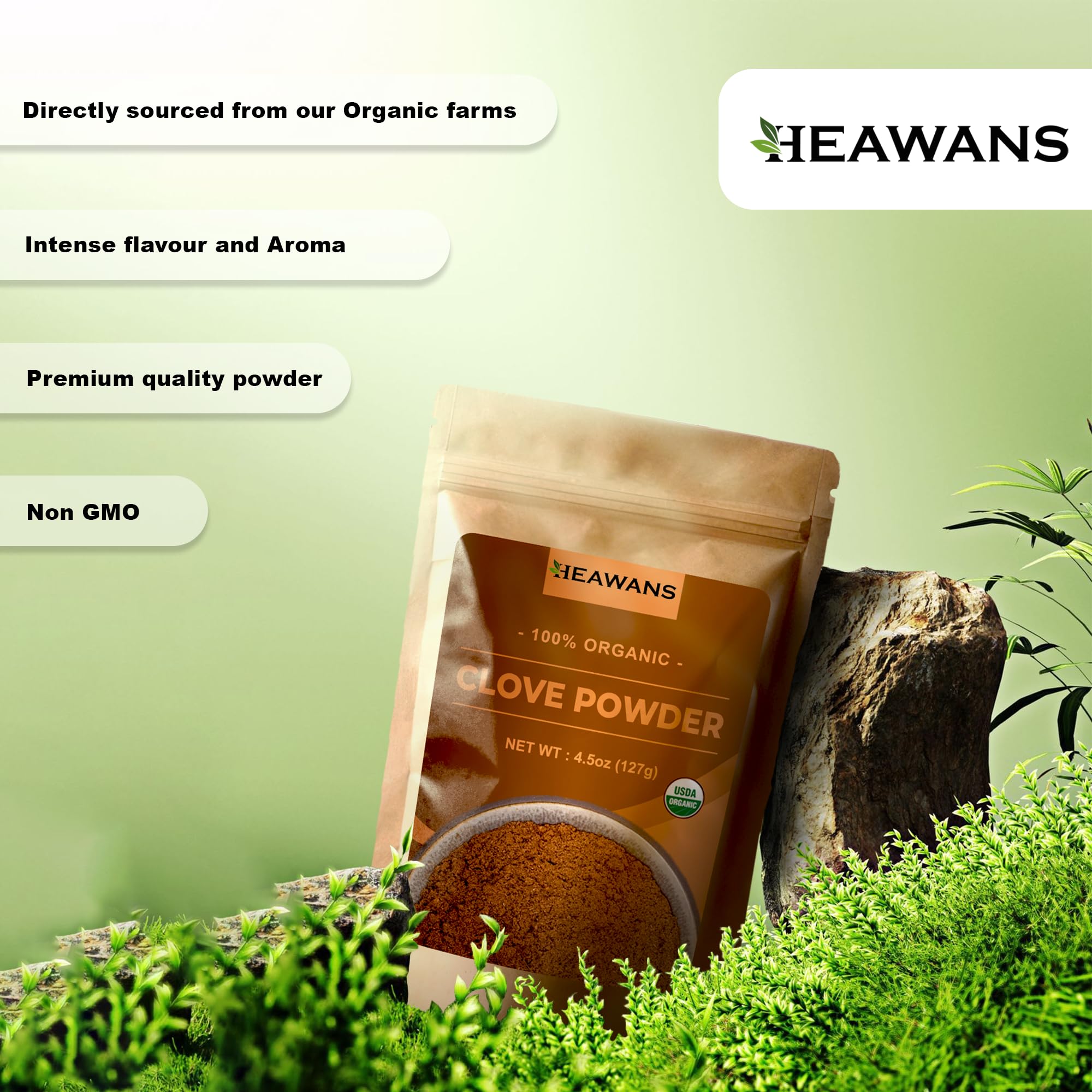 Heawans clove ground enhances chai tea with depth and aroma.