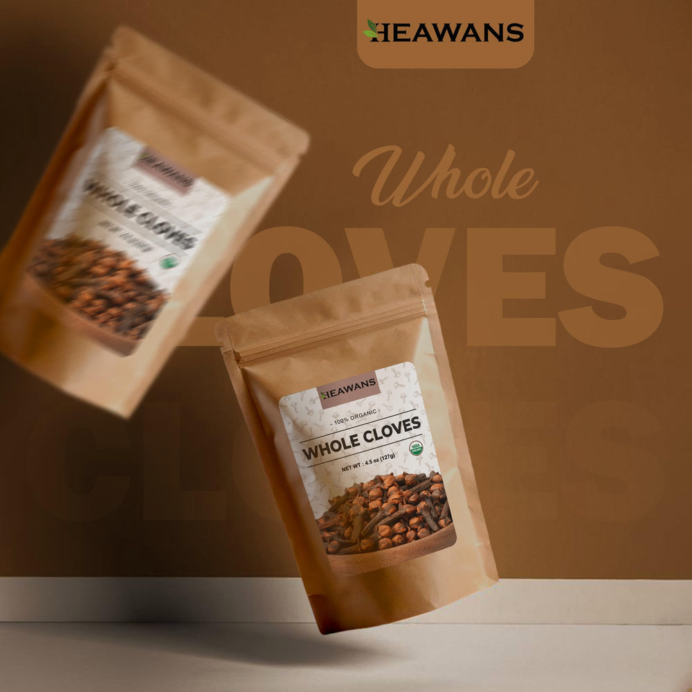 Heawans resealable stand-up pouch keeps whole cloves fresh.