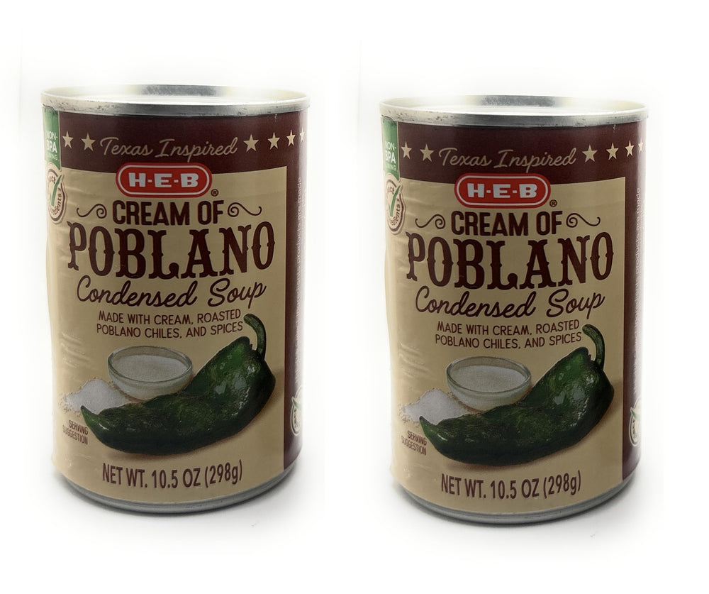 HEB condensed cream soup poblano two-pack cans ready for quick weeknight meals