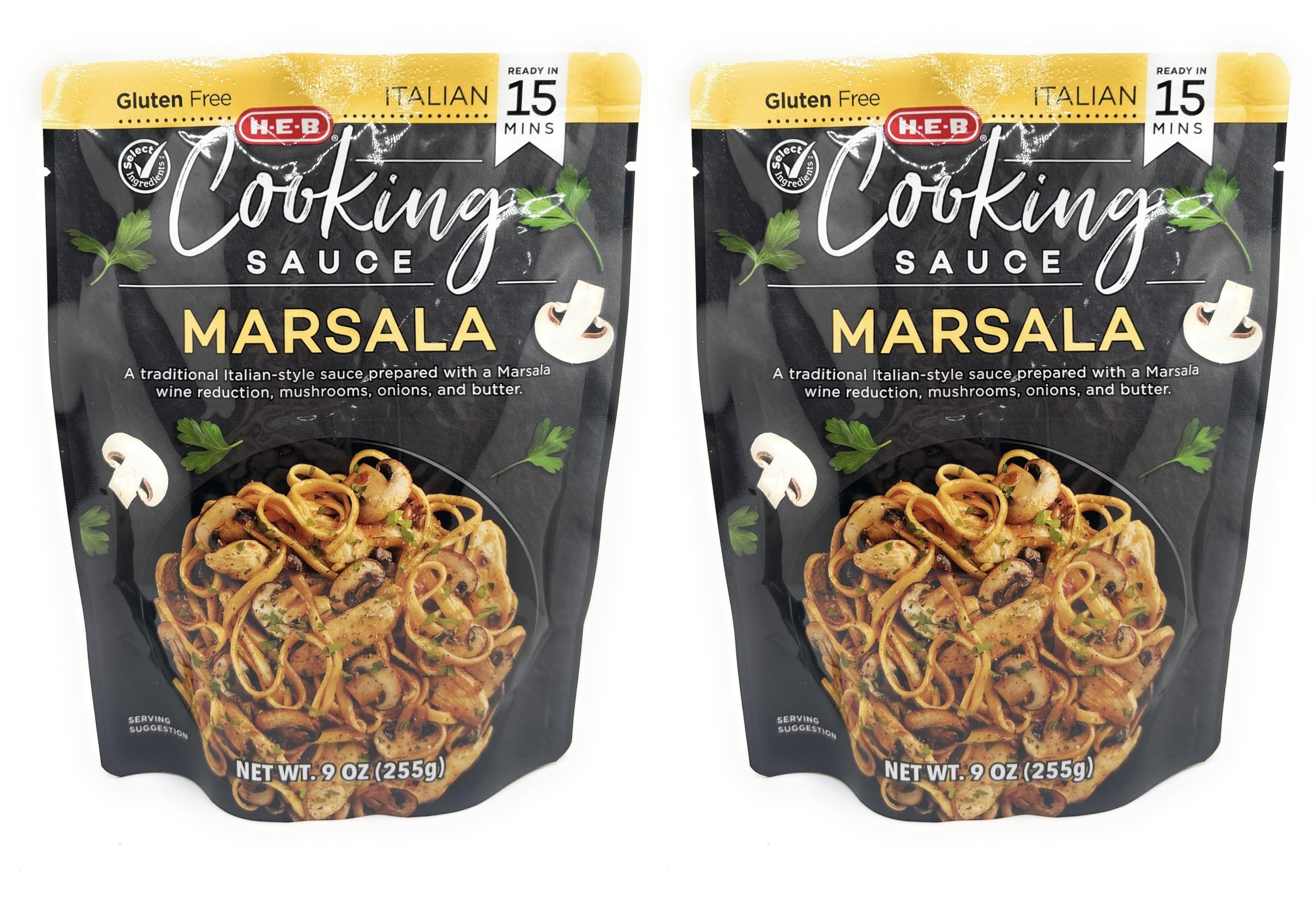 HEB Marsala cooking sauce mix two-pack ready to elevate weeknight meals.