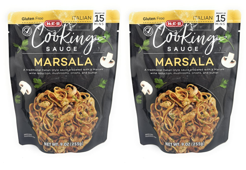 HEB Marsala cooking sauce mix two-pack ready to elevate weeknight meals.