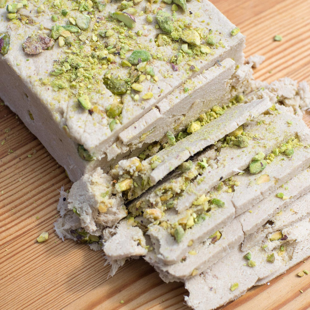 Halva swirls on ice cream for a creamy finish