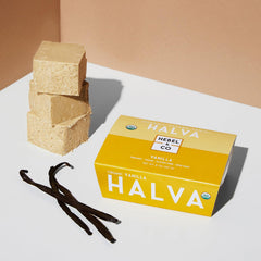 HEBEL & CO Vanilla Halva on cheese board elevates grazing.