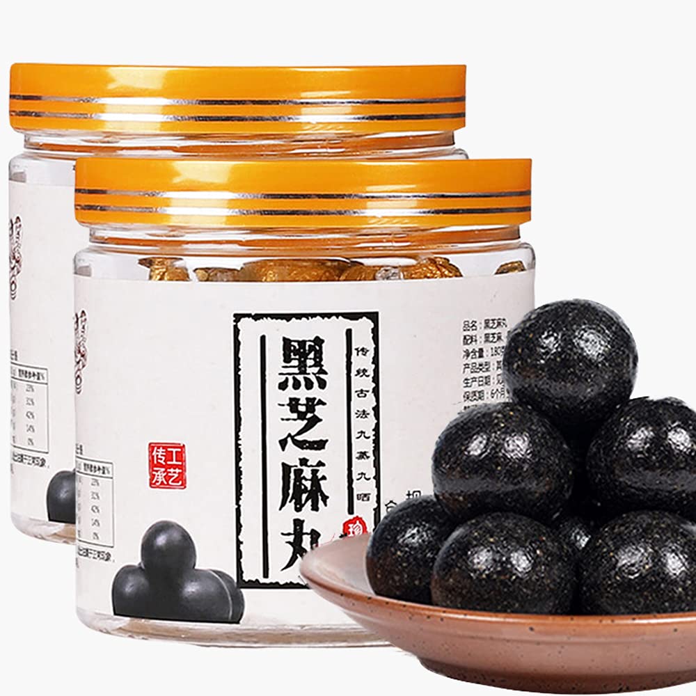Hee Creek Black Sesame Balls packaging, convenient office snack with sesame aroma.