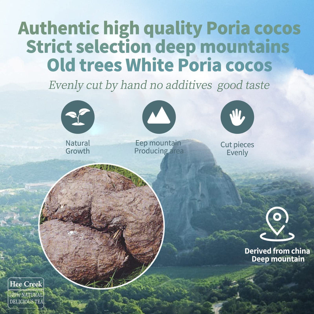 Hee Creek Poria Cocos natural white color for clear, nourishing broth