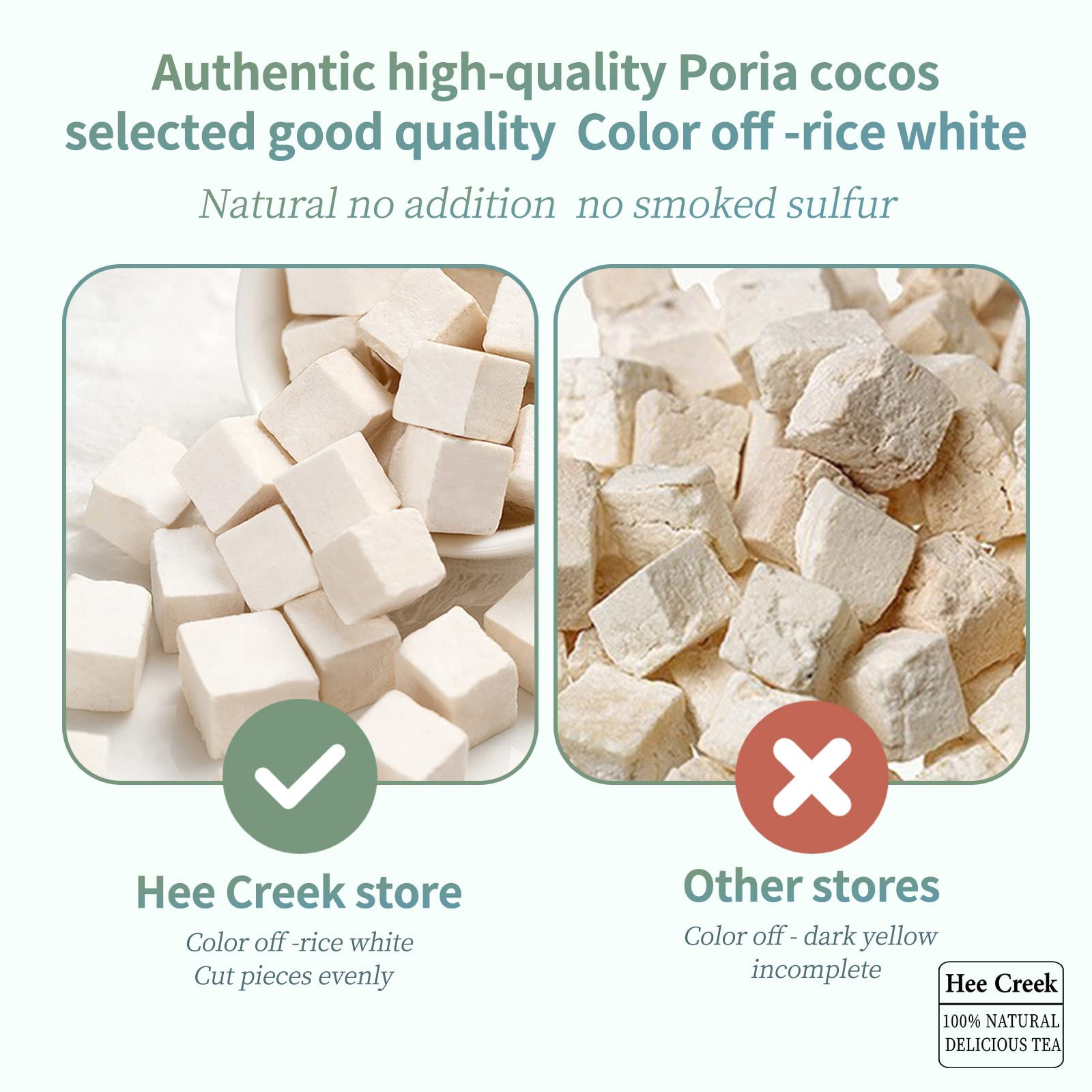 Hee Creek Poria Cocos sealed packaging preserves freshness and aroma