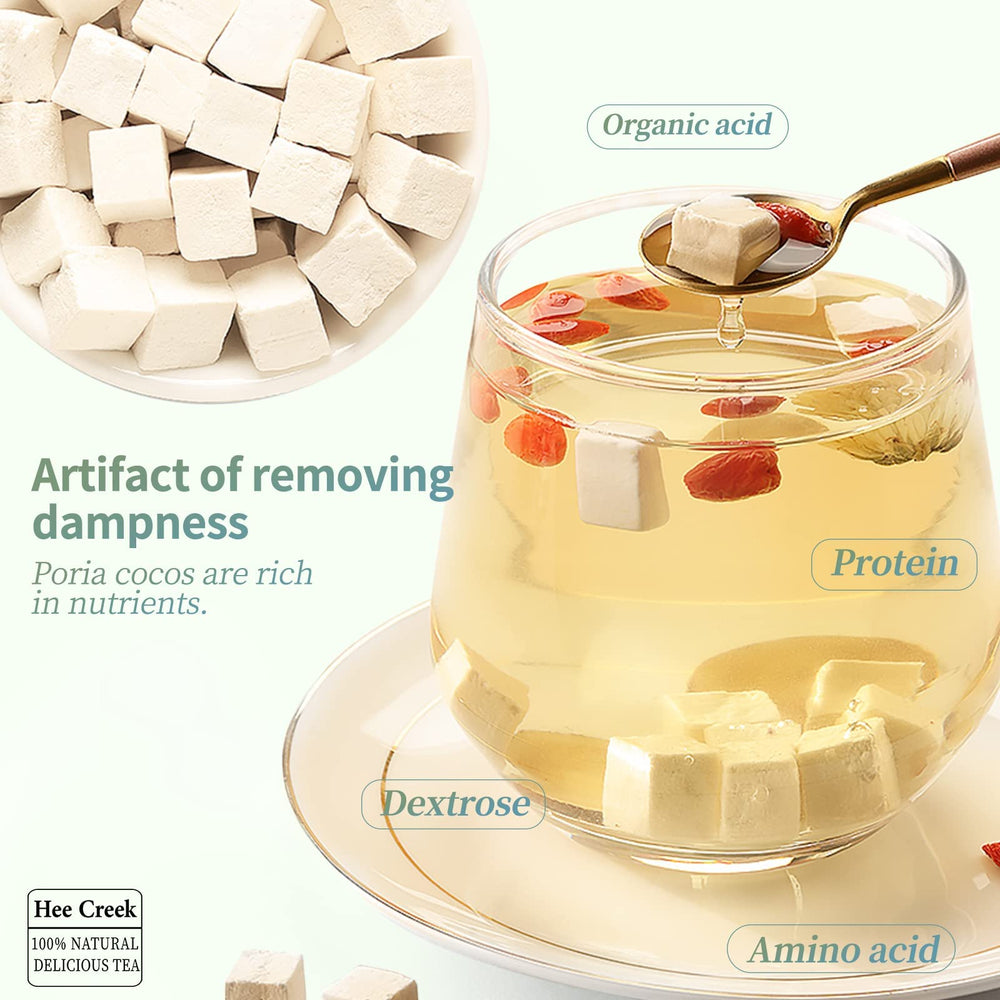 Hee Creek Poria Cocos with wolfberry tea for a gentle, aromatic cup