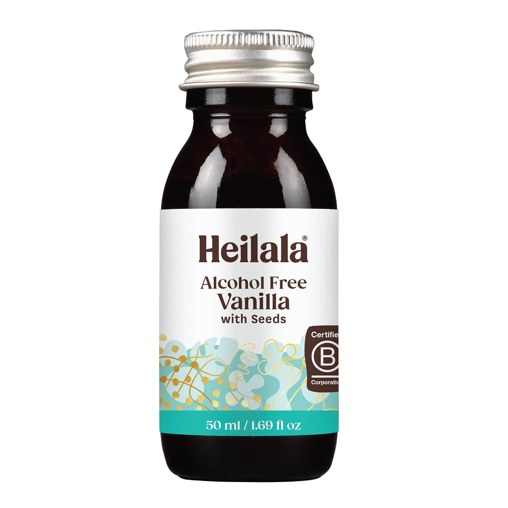 HEILALA vanilla extract seeds close-up showing real seeds for rich flavor