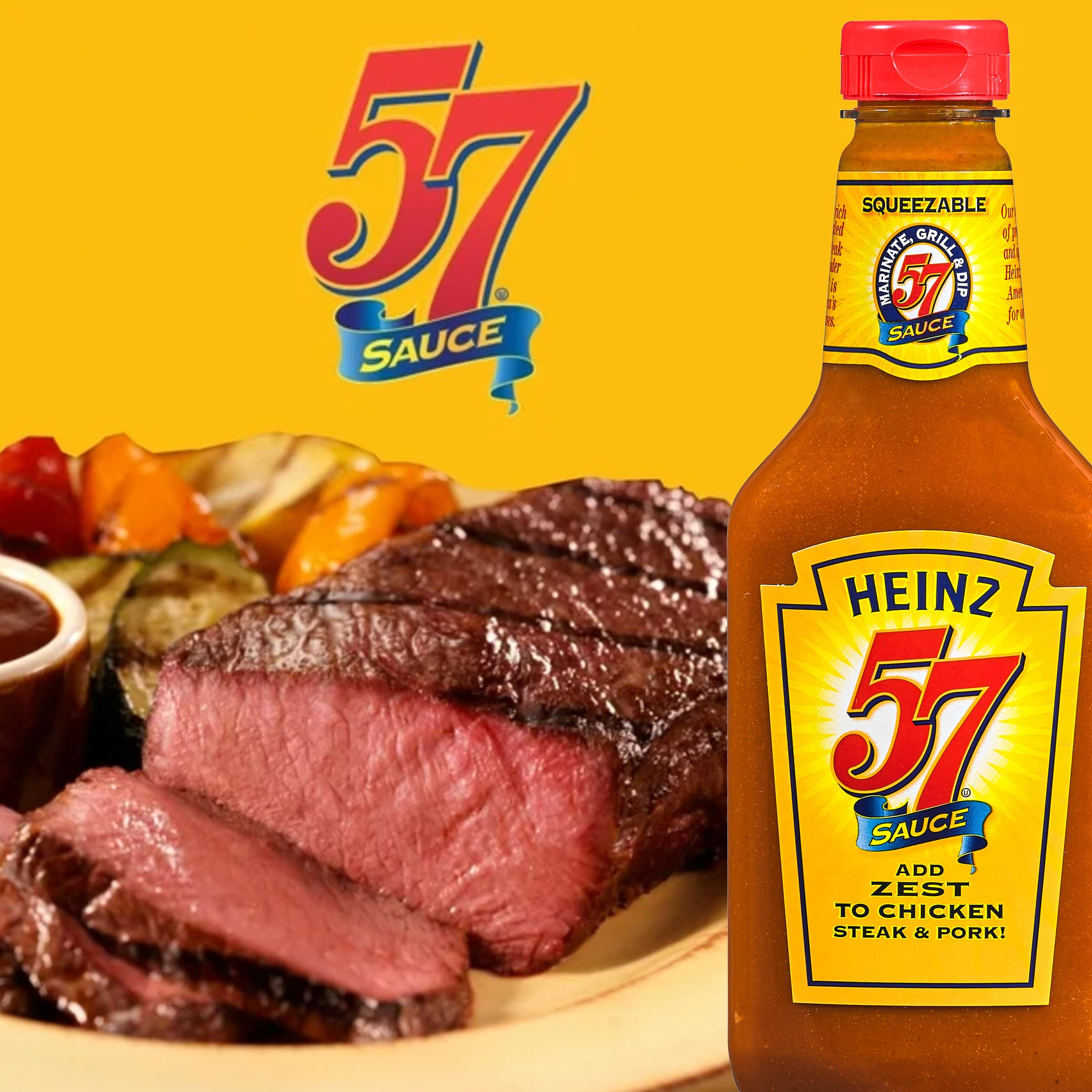 HEINZ 57 Original Sauce with chicken adds depth and moisture