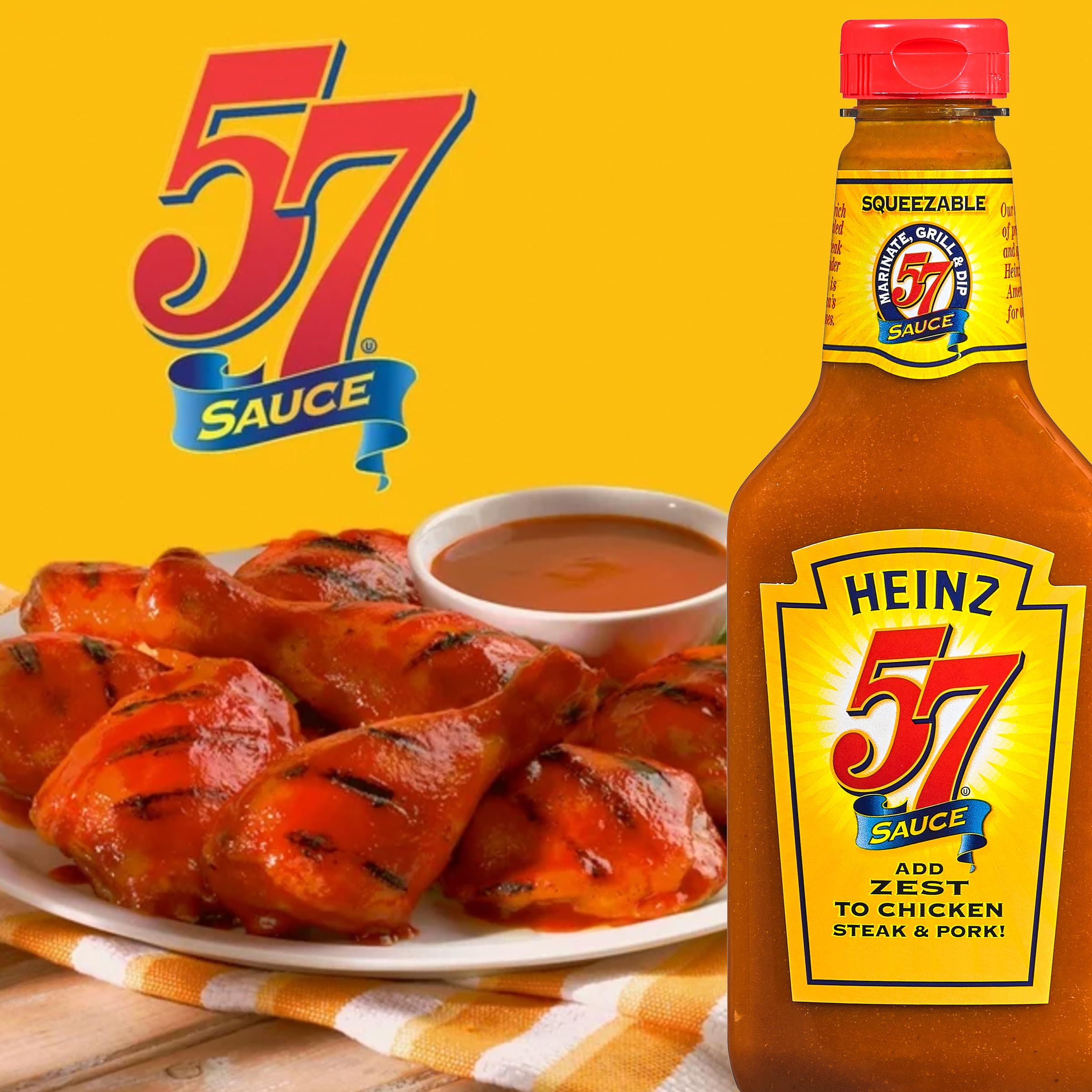 HEINZ 57 Original Sauce bottle label close-up