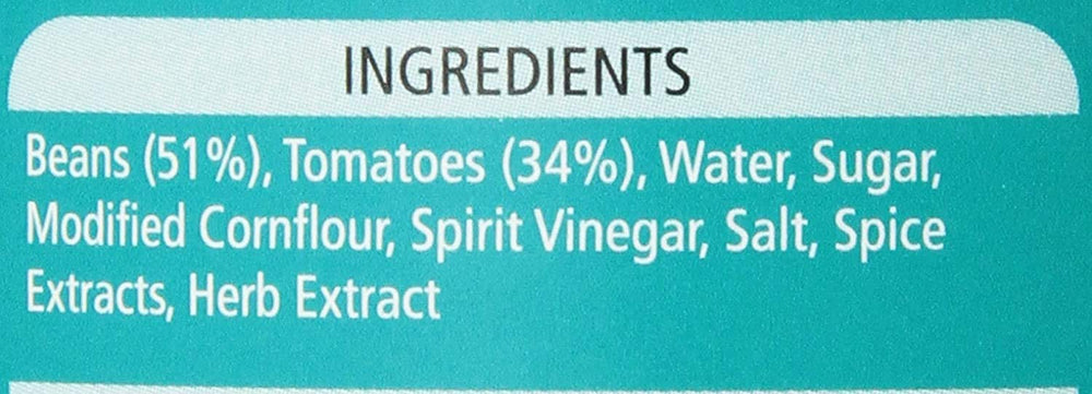 Close up of Heinz Baked Beans label design, iconic UK packaging for a reliable pantry staple