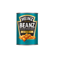 Heinz Baked Beans can with tomato sauce, a fiber-rich pantry staple