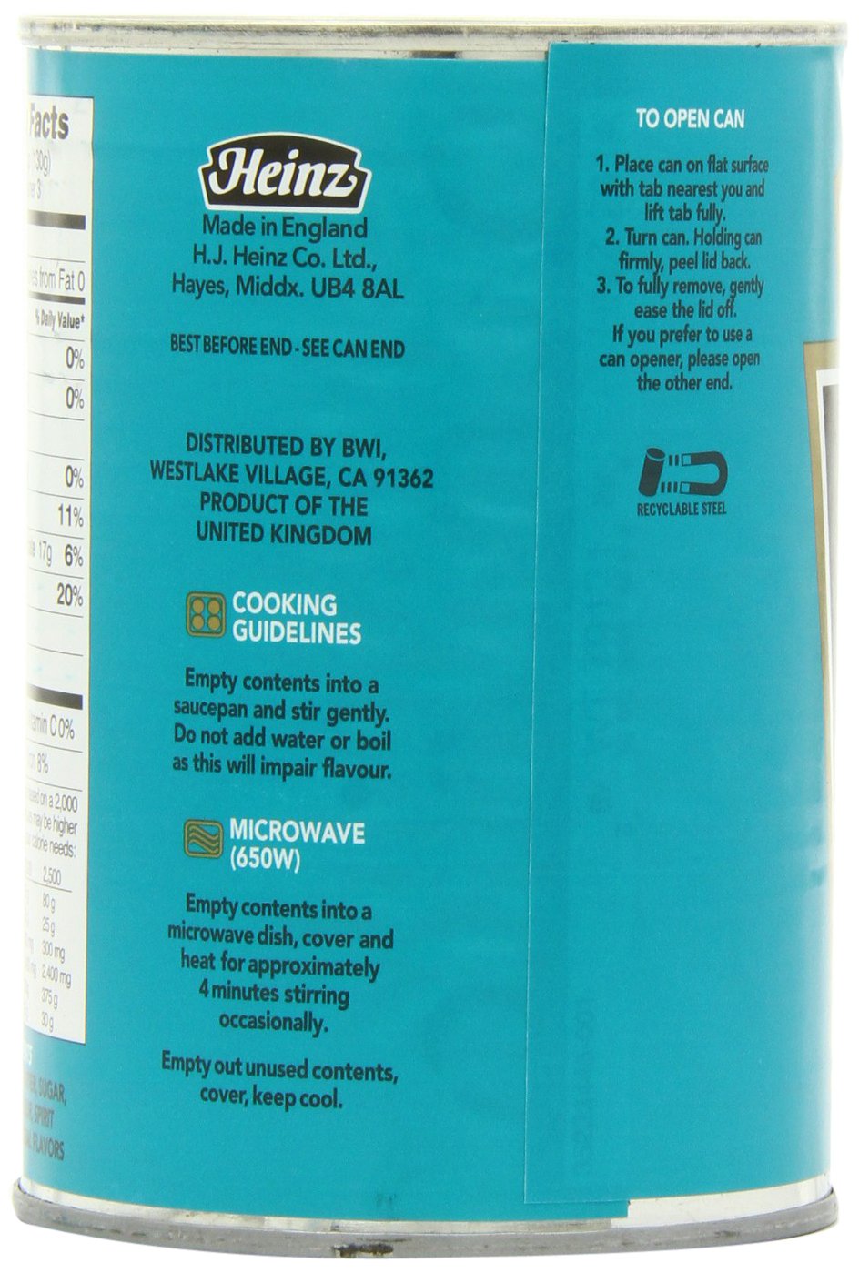 Can opening scene with Heinz Beans, emphasizing convenient kitchen staple.