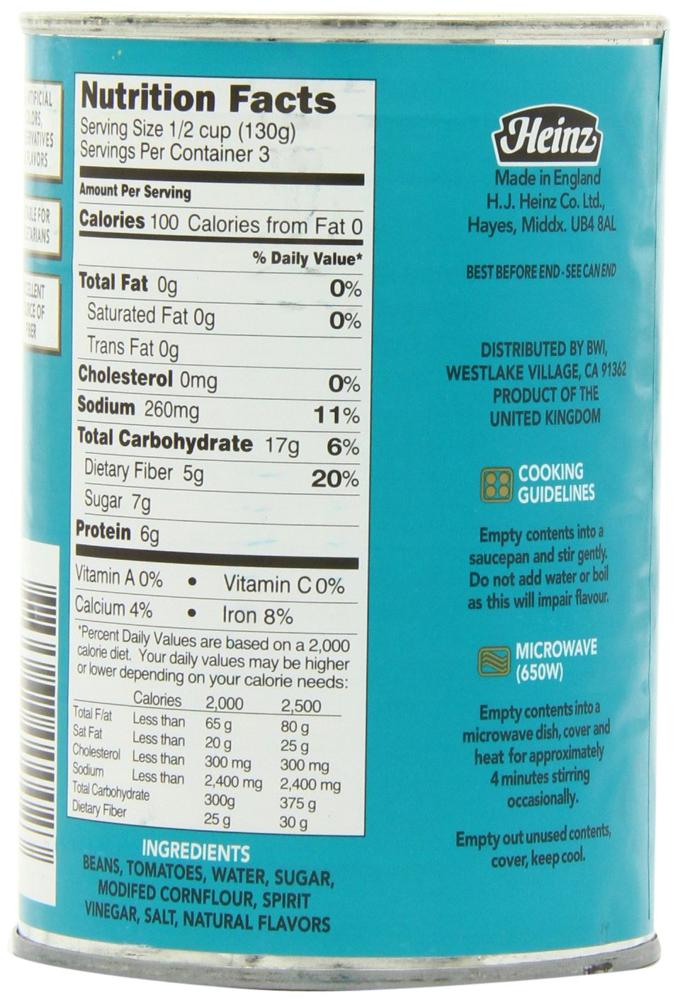 Close-up of Heinz Beans with tomato sauce, rich flavor and texture.