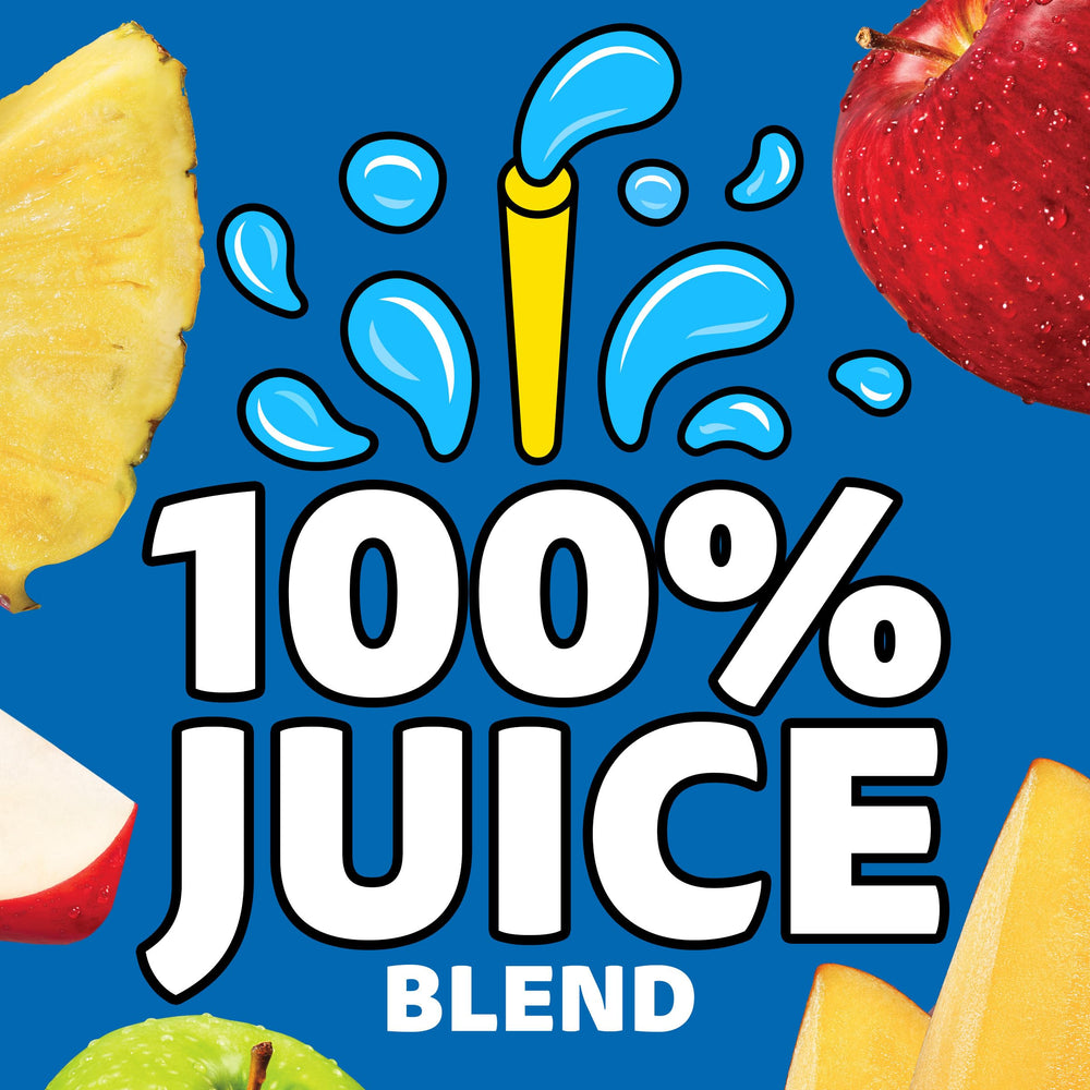 Close-up of mango pineapple juice color and natural flavor.