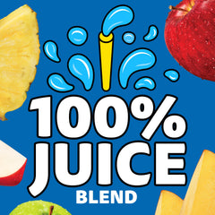 Close-up of mango pineapple juice color and natural flavor.