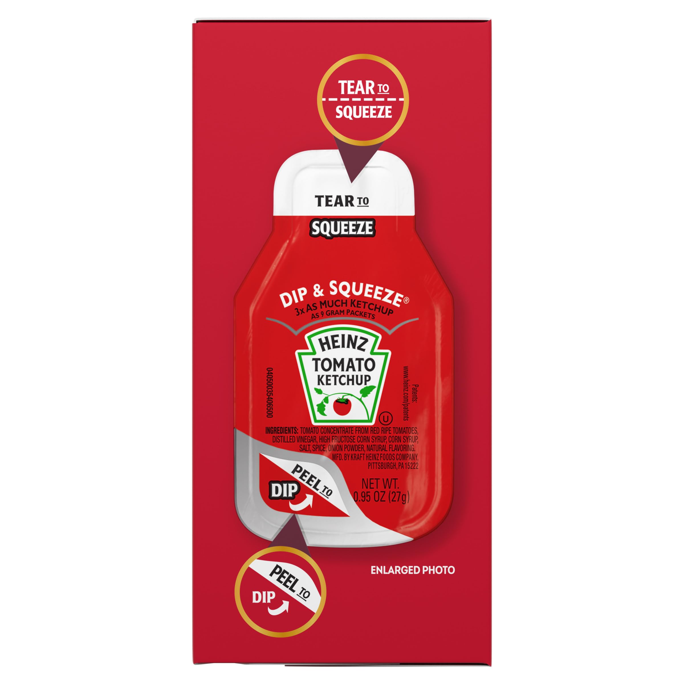 HEINZ Dip & Squeeze packaging supports versatile serving options.
