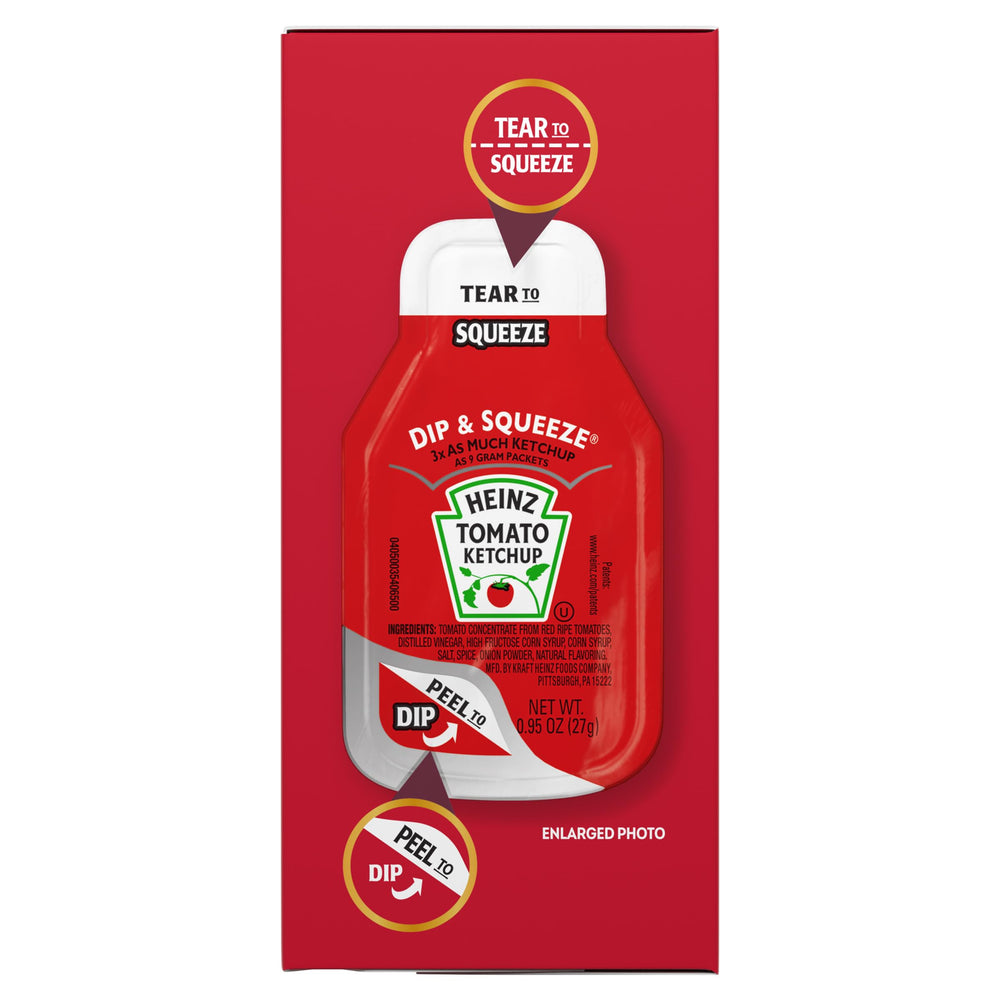 HEINZ Dip & Squeeze packaging supports versatile serving options.