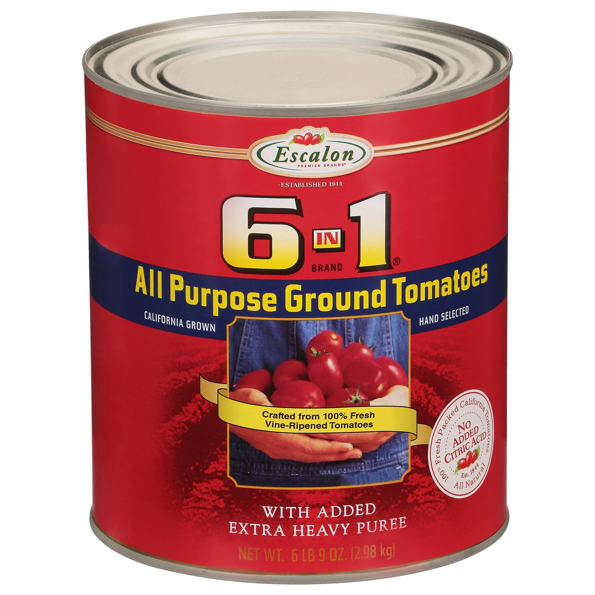 HEINZ Escalon 6 in 1 ground tomatoes front can for sauce bases
