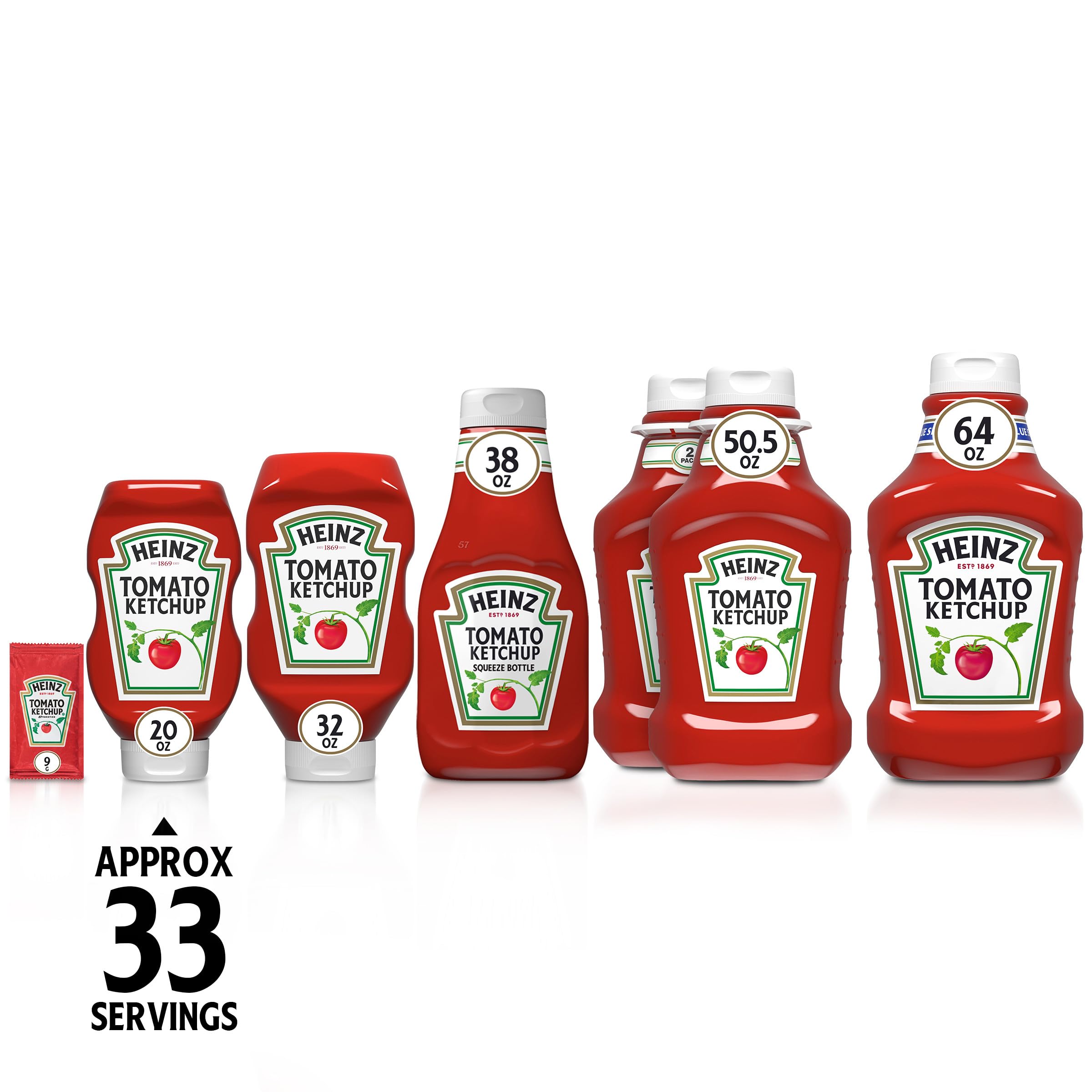 Inverted Heinz ketchup bottle for easy, mess-free topping at gatherings