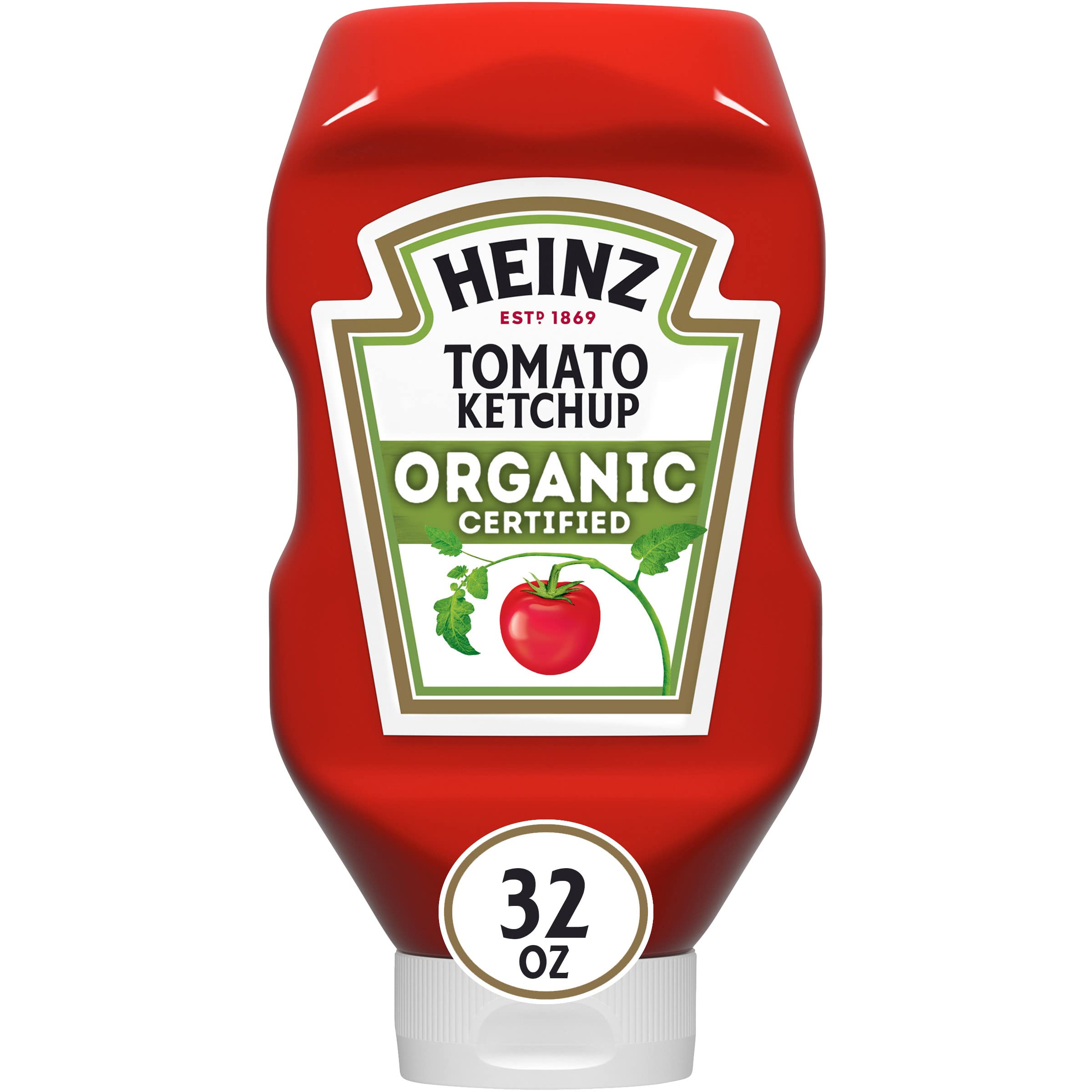 HEINZ Organic Tomato Ketchup 32oz bottle, ideal for family meals.