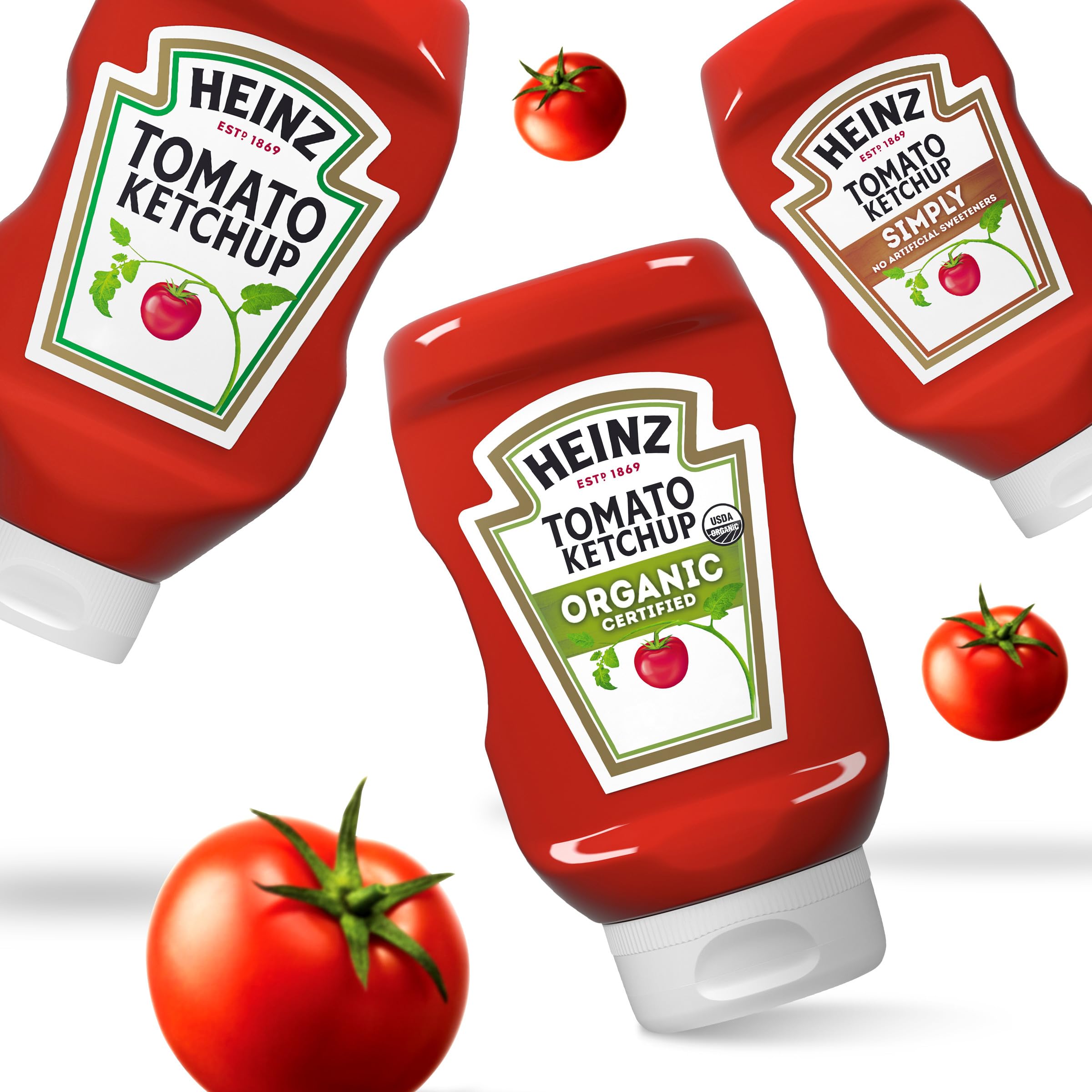 HEINZ Organic Tomato Ketchup glass serve for family meals